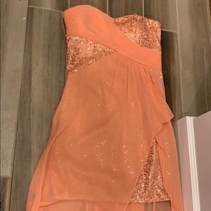 Adrianna Papell high low dress strapless